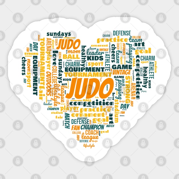 Judo girl heart. Perfect present for mom girlfriend mother boyfriend dad father friend him or her Sticker by SerenityByAlex